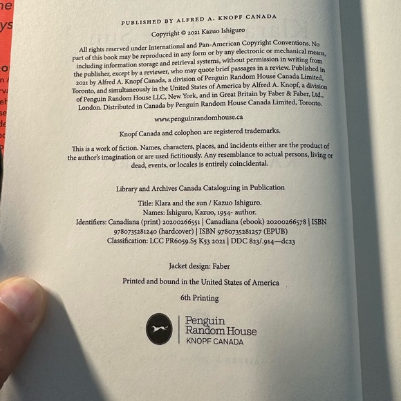 Klara And The Sun   Kazuo Ishiguro.   Nobel prize author - Picture 2 of 5